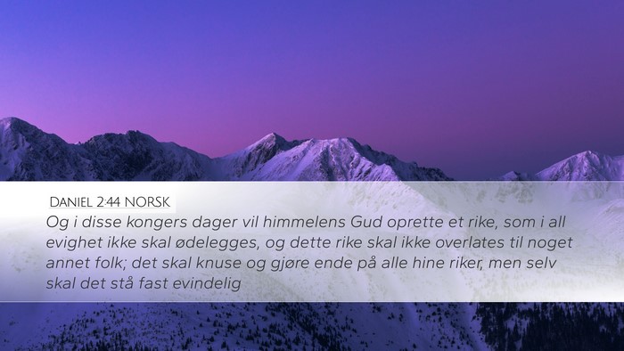 Daniel 2:44 NORSK Bible Verse Image