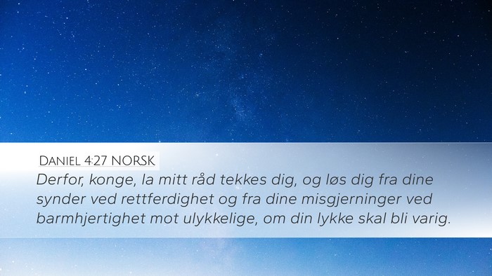 Daniel 4:27 NORSK Bible Verse Image
