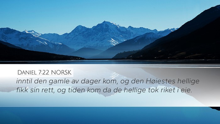 Daniel 7:22 NORSK Bible Verse Image