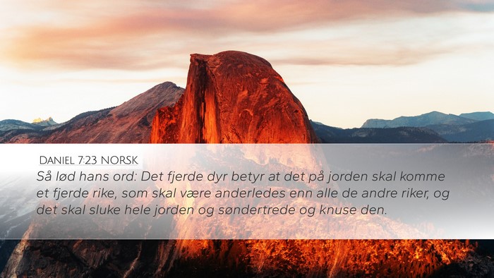 Daniel 7:23 NORSK Bible Verse Image