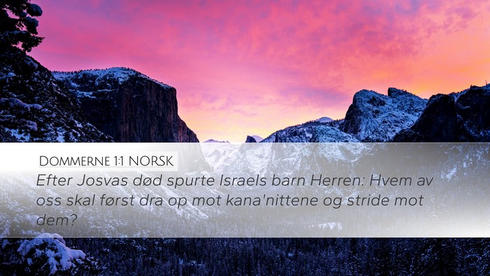 Dommerne 1:1 NORSK Bible Verse Image