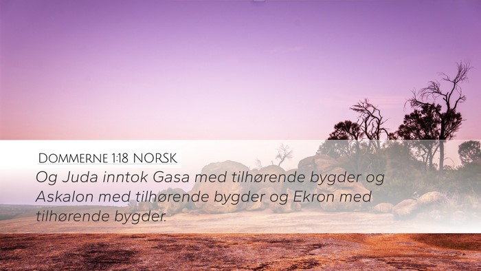 Dommerne 1:18 NORSK Bible Verse Image