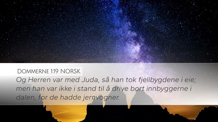 Dommerne 1:19 NORSK Bible Verse Image