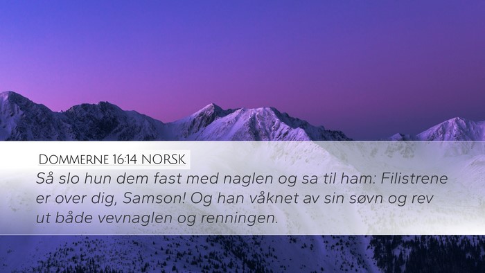 Dommerne 16:14 NORSK Bible Verse Image