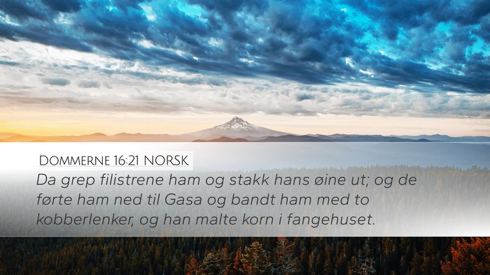 Dommerne 16:21 NORSK Bible Verse Image