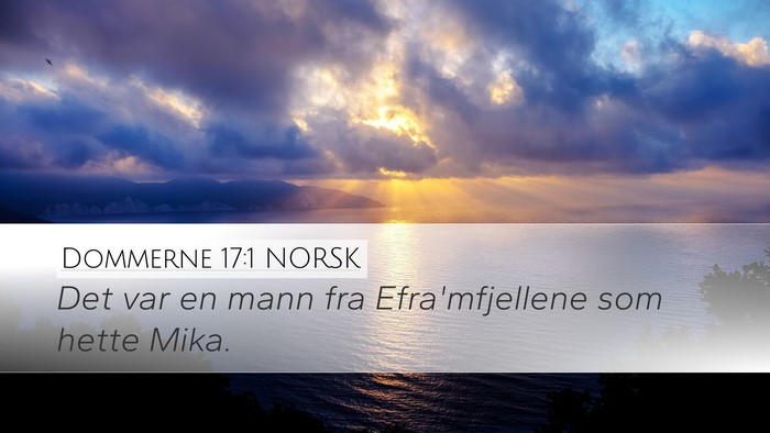 Dommerne 17:1 NORSK Bible Verse Image