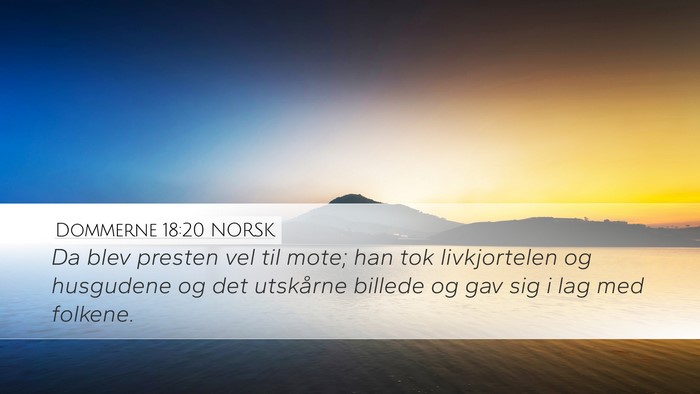 Dommerne 18:20 NORSK Bible Verse Image