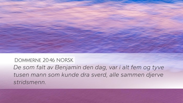 Dommerne 20:46 NORSK Bible Verse Image