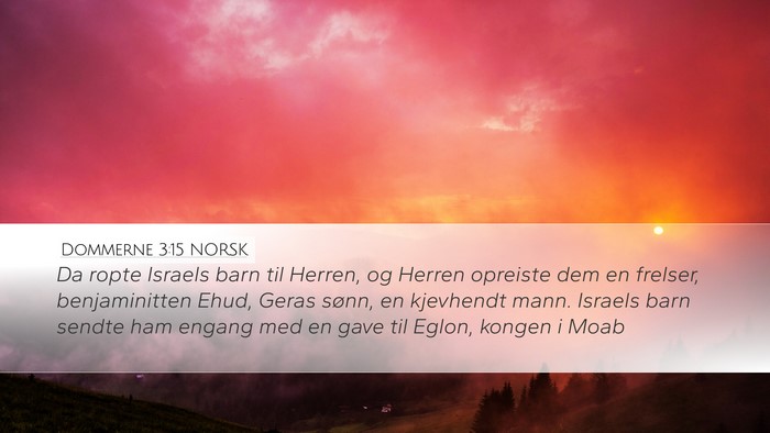 Dommerne 3:15 NORSK Bible Verse Image