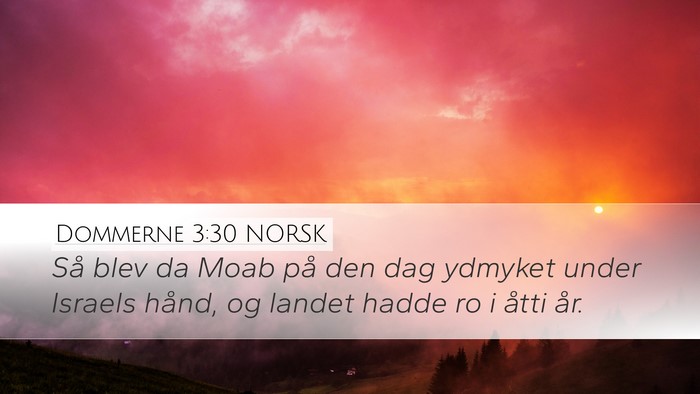 Dommerne 3:30 NORSK Bible Verse Image