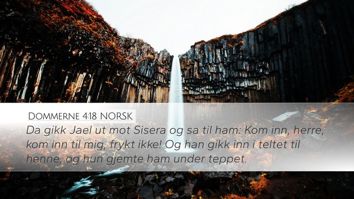 Dommerne 4:18 NORSK Bible Verse Image