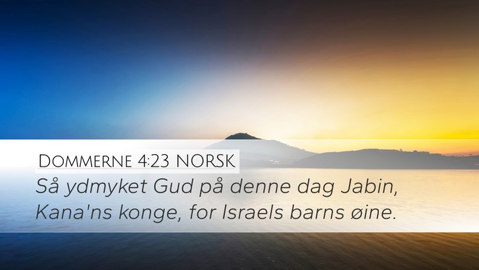 Dommerne 4:23 NORSK Bible Verse Image