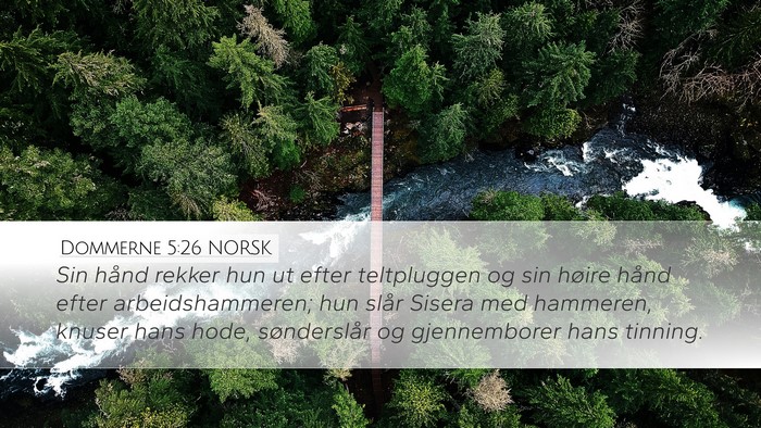 Dommerne 5:26 NORSK Bible Verse Image