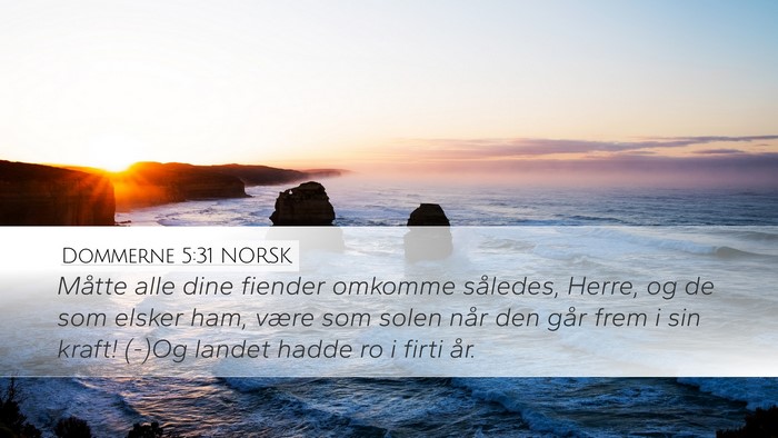 Dommerne 5:31 NORSK Bible Verse Image