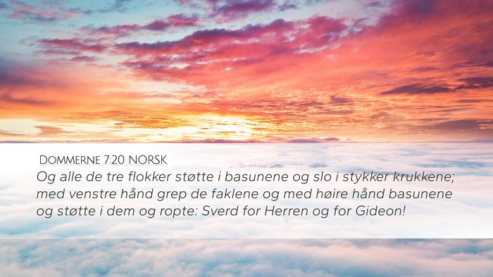 Dommerne 7:20 NORSK Bible Verse Image