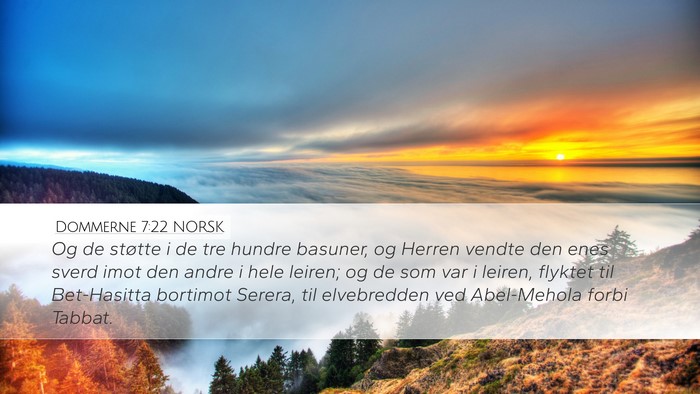 Dommerne 7:22 NORSK Bible Verse Image