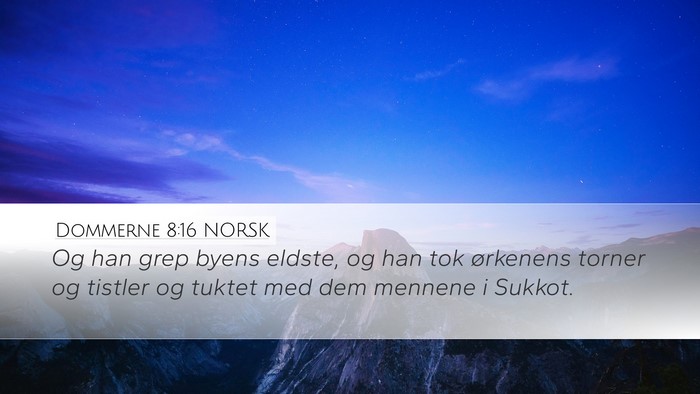 Dommerne 8:16 NORSK Bible Verse Image