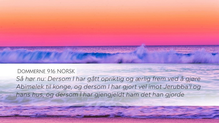 Dommerne 9:16 NORSK Bible Verse Image