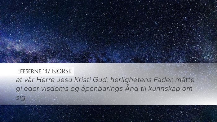 Efeserne 1:17 NORSK Bible Verse Image