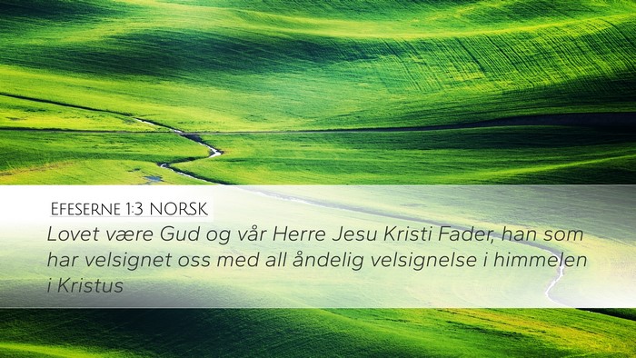 Efeserne 1:3 NORSK Bible Verse Image