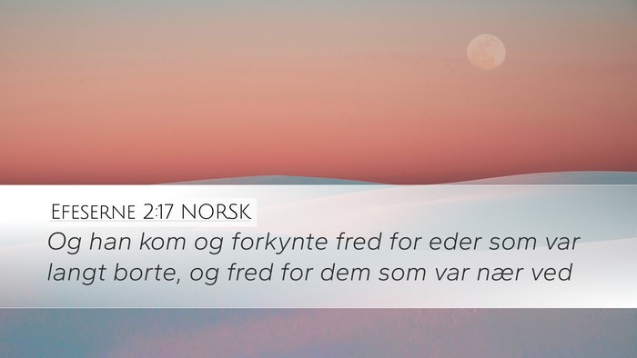 Efeserne 2:17 NORSK Bible Verse Image