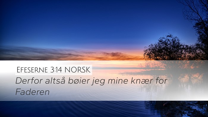 Efeserne 3:14 NORSK Bible Verse Image