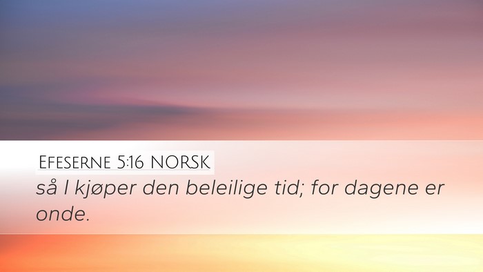 Efeserne 5:16 NORSK Bible Verse Image