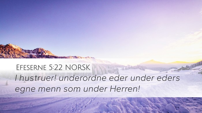 Efeserne 5:22 NORSK Bible Verse Image