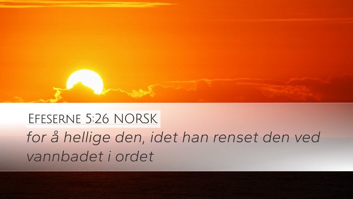 Efeserne 5:26 NORSK Bible Verse Image