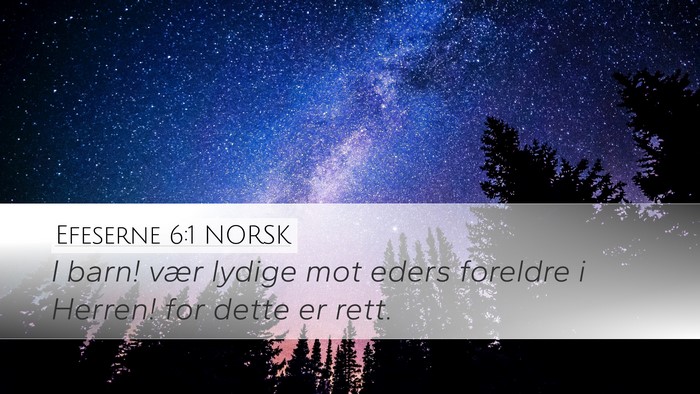 Efeserne 6:1 NORSK Bible Verse Image