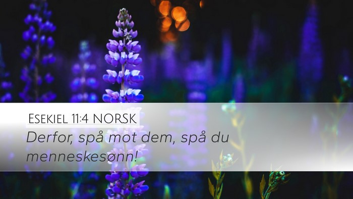Esekiel 11:4 NORSK Desktop Wallpaper - Derfor, spå mot dem, spå du - Desktop Bible Verse Wallpaper
