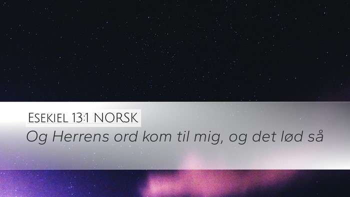 Esekiel 13:1 NORSK Bible Verse Image