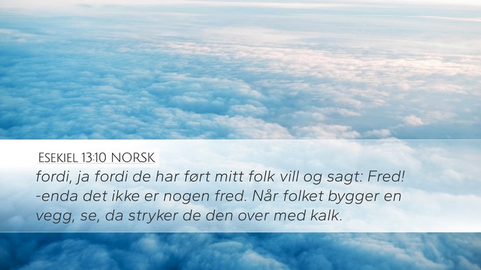 Esekiel 13:10 NORSK Bible Verse Image