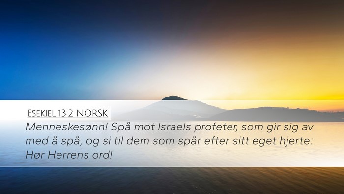 Esekiel 13:2 NORSK Bible Verse Image