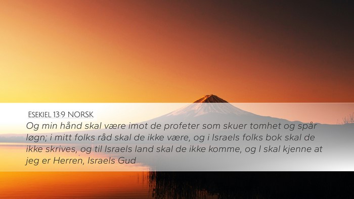 Esekiel 13:9 NORSK Bible Verse Image