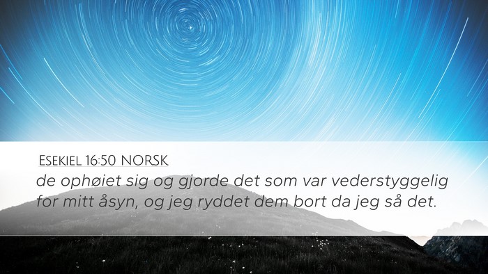 Esekiel 16:50 NORSK Bible Verse Image