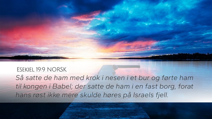 Esekiel 19:9 NORSK Bible Verse Image