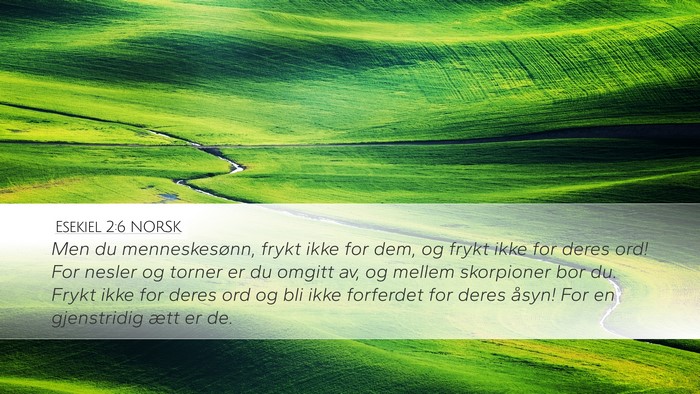 Esekiel 2:6 NORSK Bible Verse Image