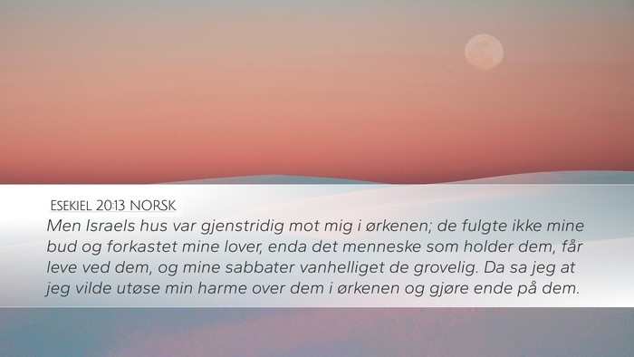 Esekiel 20:13 NORSK Bible Verse Image