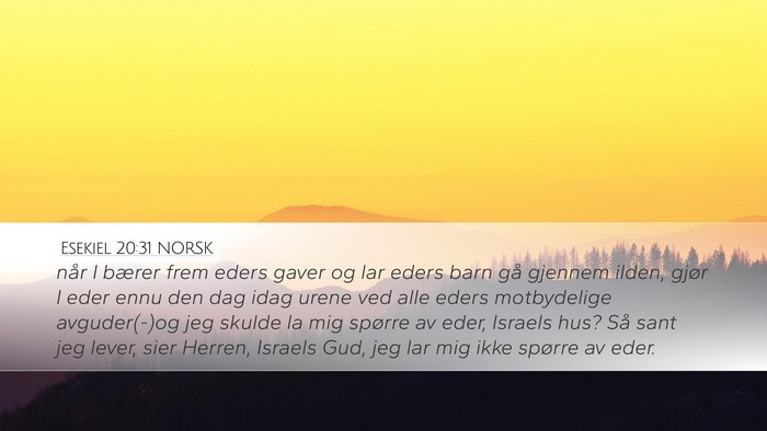 Esekiel 20:31 NORSK Bible Verse Image