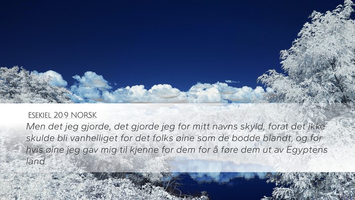 Esekiel 20:9 NORSK Bible Verse Image