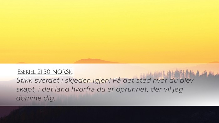 Esekiel 21:30 NORSK Bible Verse Image
