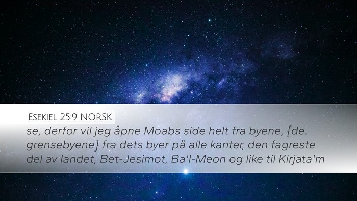 Esekiel 25:9 NORSK Bible Verse Image