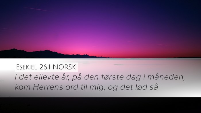 Esekiel 26:1 NORSK Bible Verse Image