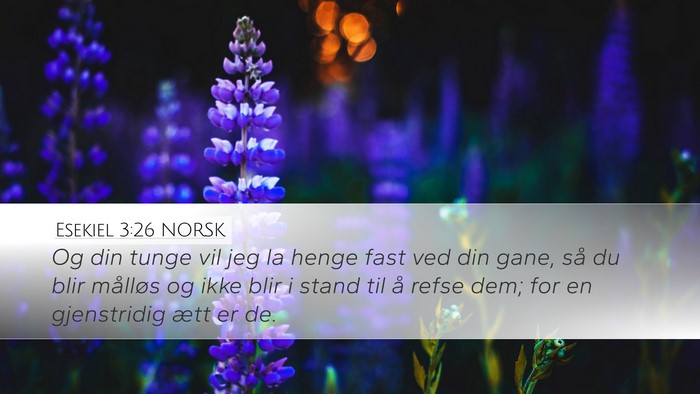 Esekiel 3:26 NORSK Bible Verse Image