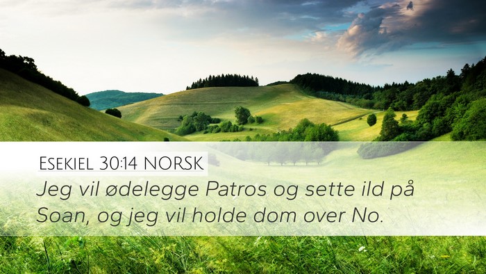 Esekiel 30:14 NORSK Bible Verse Image