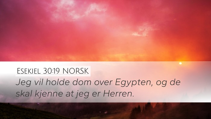 Esekiel 30:19 NORSK Bible Verse Image