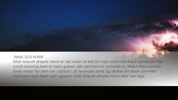 Esekiel 32:25 NORSK Bible Verse Image