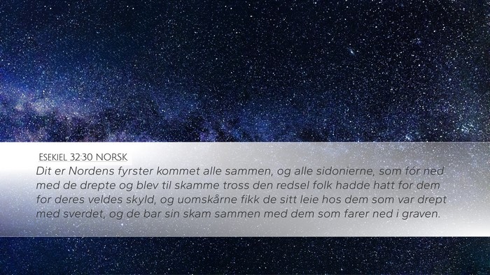 Esekiel 32:30 NORSK Bible Verse Image