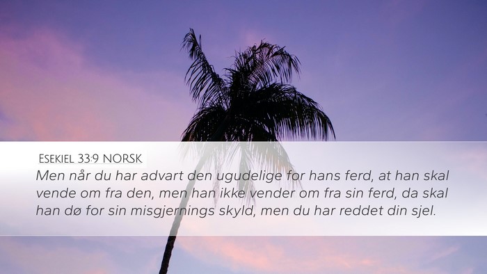 Esekiel 33:9 NORSK Bible Verse Image